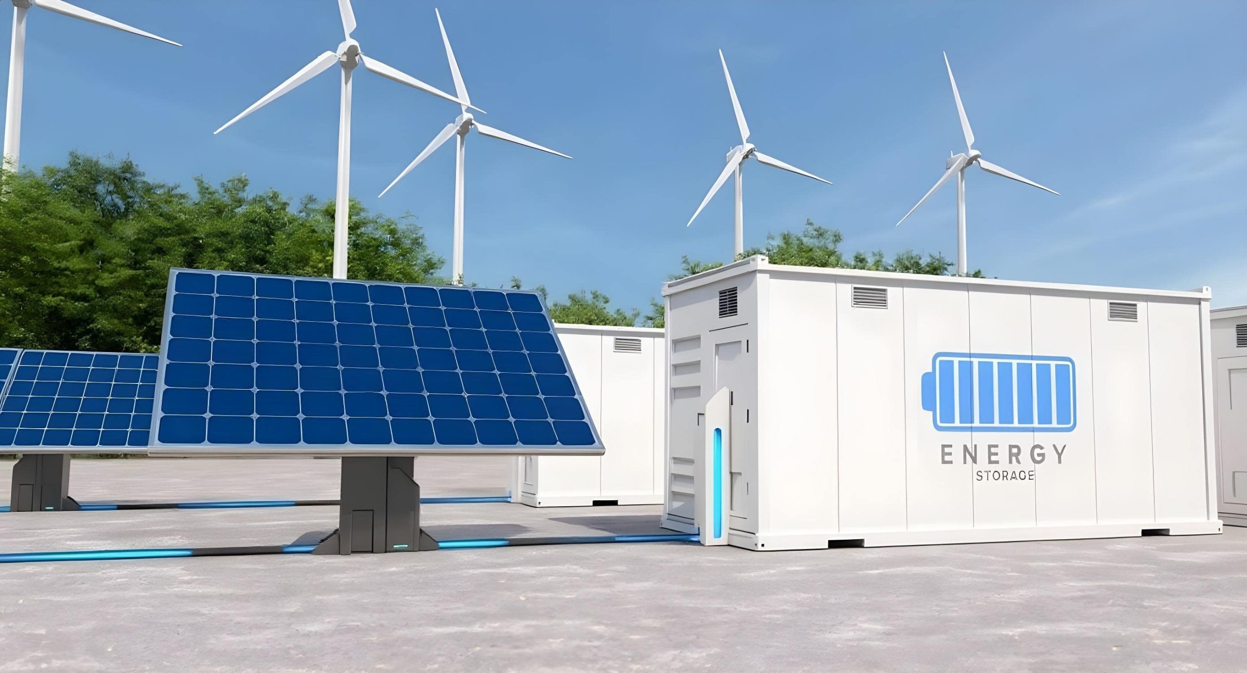 Commercial battery energy storage system with solar generation